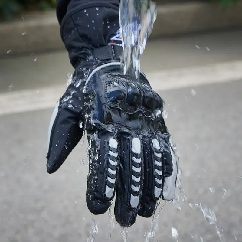 Autumn Winter Warm Motorcycle Cycling Gloves Windproof Full Finger Touch Screen Outdoor Sports Protection Waterproof Glove Moto