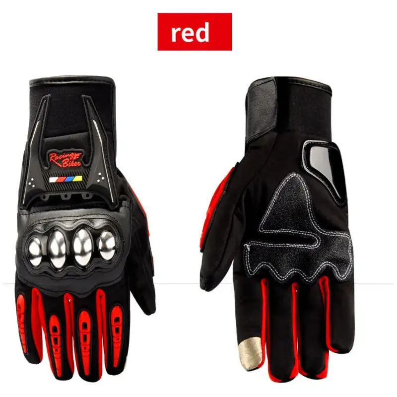 Autumn Winter Warm Motorcycle Cycling Gloves Windproof Full Finger Touch Screen Outdoor Sports Protection Waterproof Glove Moto
