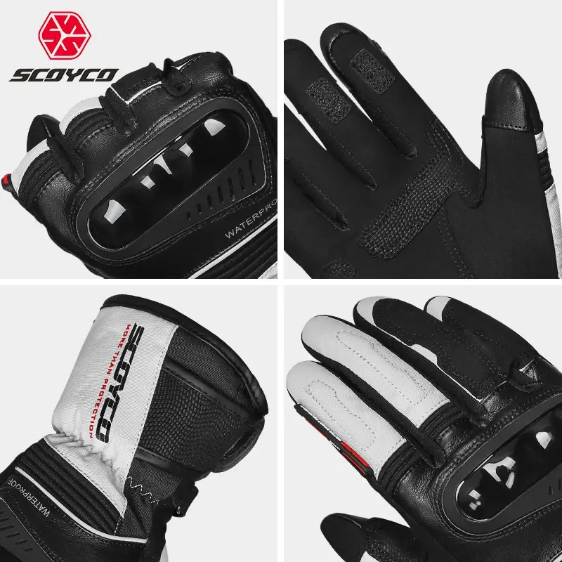 SCOYCO Winter Keep Warm Riding Gloves For Motorcycle Waterproof Offroad Glove Ski Outdoor Sports Men's Motorbike Luvas MC82