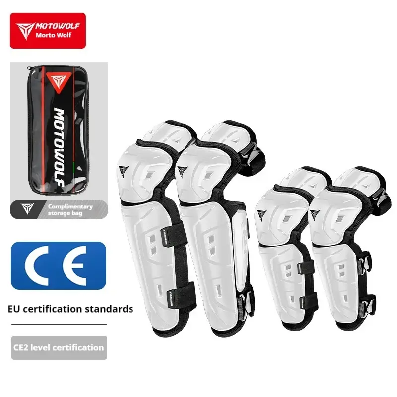 Motowolf Breathable Motorcycle Knee Guards with D3O Armor Adjustable CE Certified Leg Cover Guard for Racing & MTB Protection