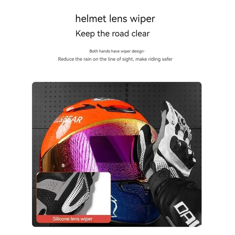 Fashion Motorcycle Gloves Carbon Fiber Anti-Case Guantes Moto Men Motorbike Riding Gloves Touch Screen Moto Motocross Gloves
