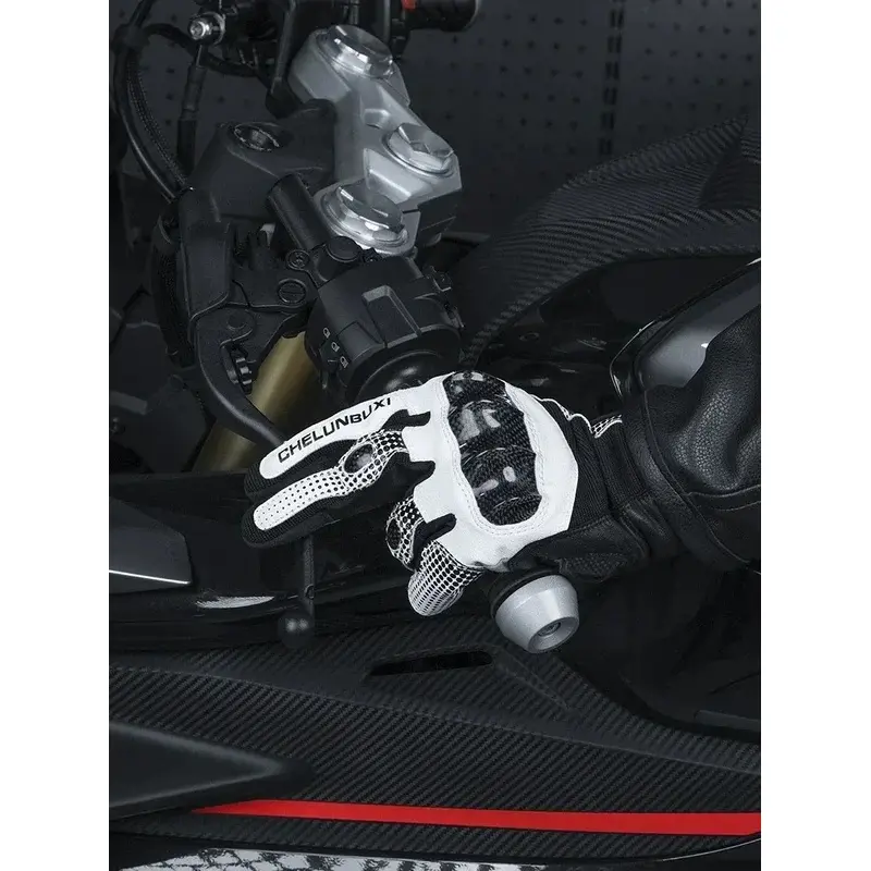 Fashion Motorcycle Gloves Carbon Fiber Anti-Case Guantes Moto Men Motorbike Riding Gloves Touch Screen Moto Motocross Gloves