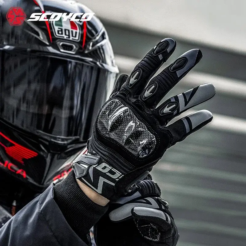 SCOYCO MC137 Motorcycle Gloves Spring/Summer Cycling Rider Racing Guantes Moto Men Women Anti-fall Breathable Luvas Motocross