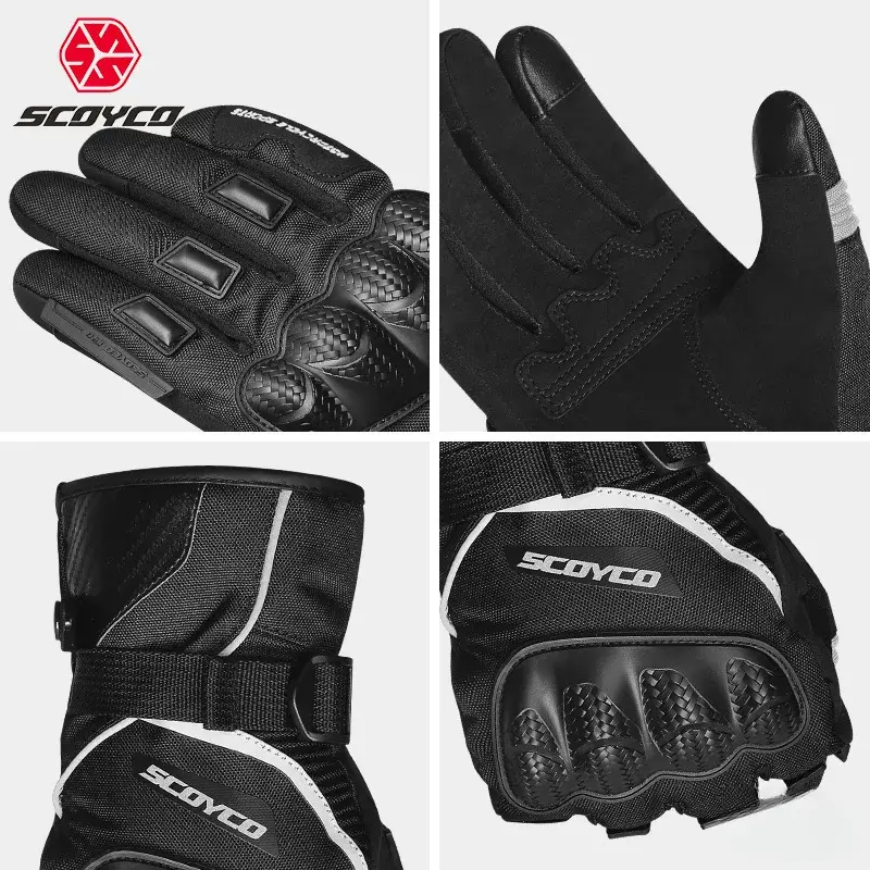 SCOYCO Motorcycle Riding Gloves Racing Winter Waterproof Warm Rider Offroad Anti-fall Equipment Hand Protector For Climbing Luva