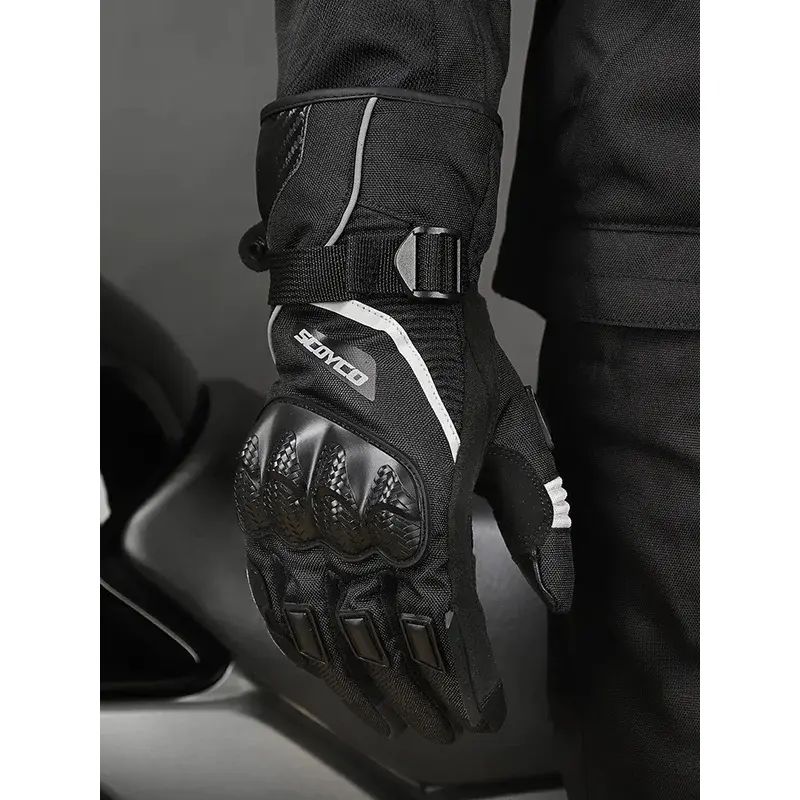 SCOYCO Motorcycle Riding Gloves Racing Winter Waterproof Warm Rider Offroad Anti-fall Equipment Hand Protector For Climbing Luva