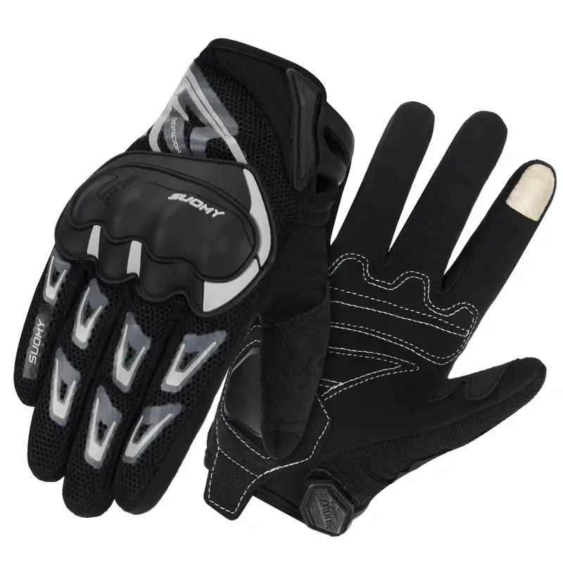 Breathable Mesh Motorcycle Riding Gloves for Men & Women, Summer Touchscreen Motocross Racing Glove with Anti-Slip Grip for men