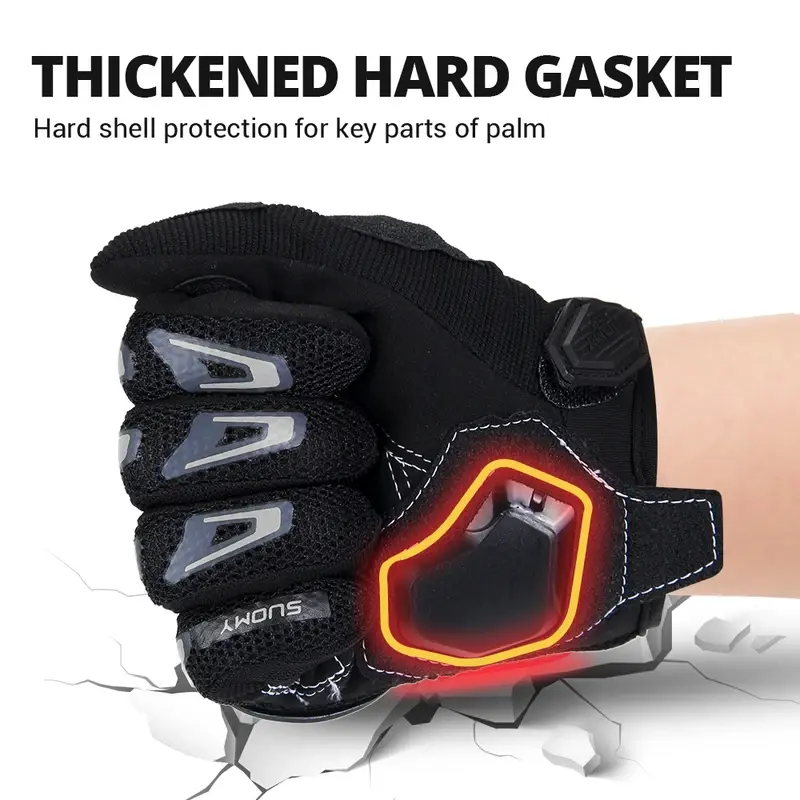 Breathable Mesh Motorcycle Riding Gloves for Men & Women, Summer Touchscreen Motocross Racing Glove with Anti-Slip Grip for men
