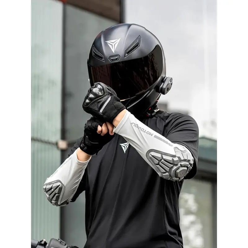 Summer Breathable Ice Sleeve Elbow Pads - Lightweight Motorcycle Armor for Motocross Cycling & Daily Riding Moto Accessories