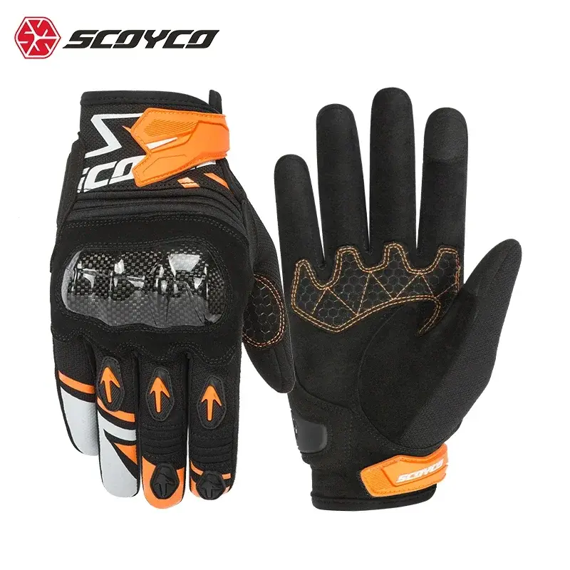 SCOYCO Summer Racing Motorcycle Gloves Breathable Mesh Motorbike Gloves Touch Function Moto Motocross Off Road Riding mitten