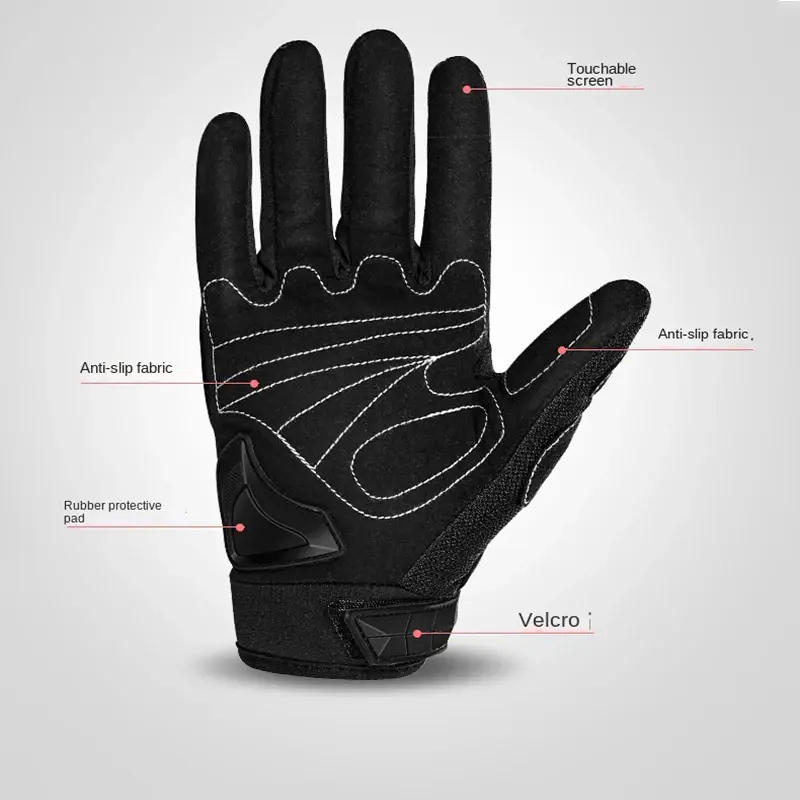 Men's Breathable Touchscreen Full-Finger Motorcycle Gloves Motorbike Racing & Outdoor Sports Gloves for Crossbike Riding gear