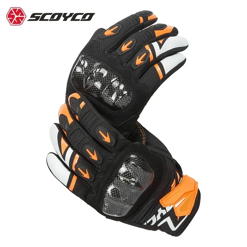 SCOYCO Summer Racing Motorcycle Gloves Breathable Mesh Motorbike Gloves Touch Function Moto Motocross Off Road Riding mitten