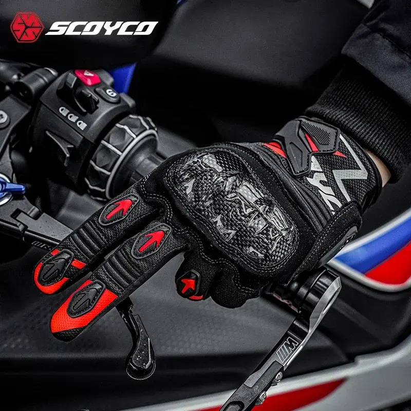 SCOYCO Summer Racing Motorcycle Gloves Breathable Mesh Motorbike Gloves Touch Function Moto Motocross Off Road Riding mitten