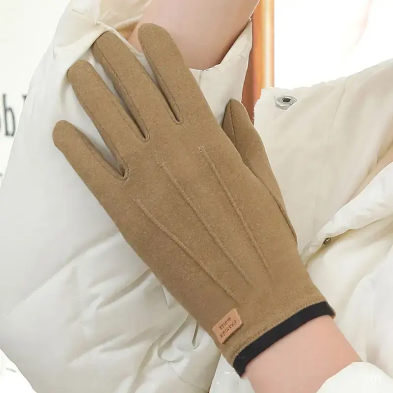 Autumn Motorcycle Essentials Gloves: Warm Touchscreen German Velvet Glove for Women Skiing Motobike Riding Motocross Outdoor