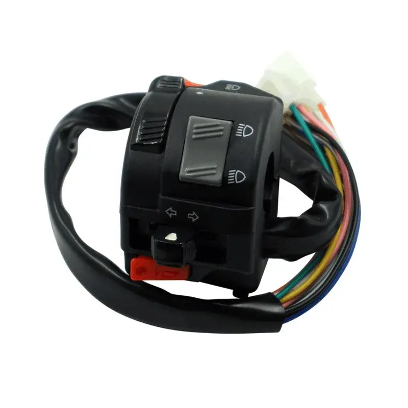 22mm 7/8 "left handlebar control switch button motorcycle headlight fog light turn signal for Suzuki Honda Yamaha rxk125 YBR 125