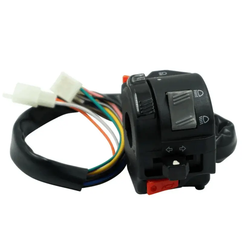 22mm 7/8 "left handlebar control switch button motorcycle headlight fog light turn signal for Suzuki Honda Yamaha rxk125 YBR 125
