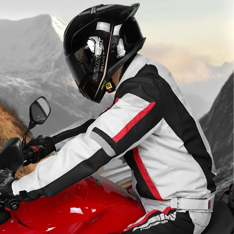 Men's Abrasion-Resistant Motorcycle Jacket Waterproof, Windproof Racing Gear with Removable Armor, Warm & Durable M-XXXL
