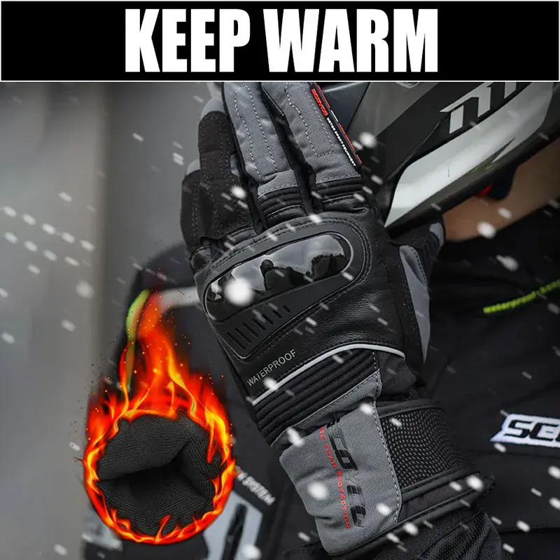 Winter Keep Warm Waterproof Motorcycle Riding Gloves Windbreak Outdoor Motorbike Rider Racing Glove TPU Shell Guantes Moto M-XL