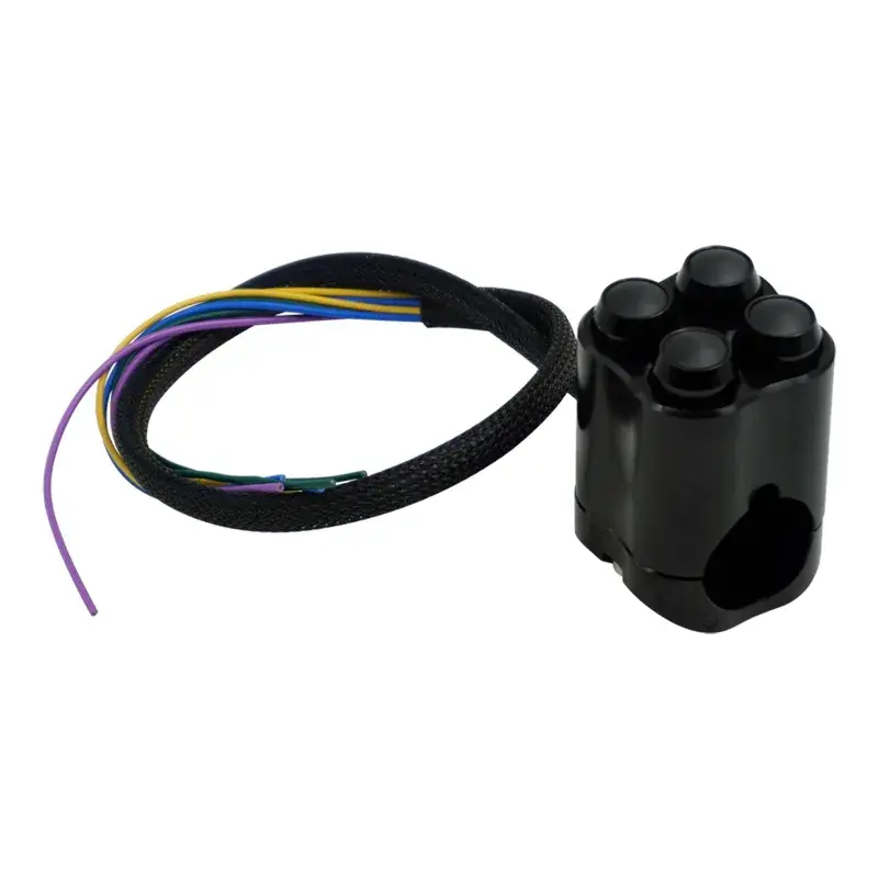 4 Function 28mm Motorcycle Handlebar Switches Mount Switch Start Headlight Hazard Brake Fog Light Turn Signal Button Self-Lock