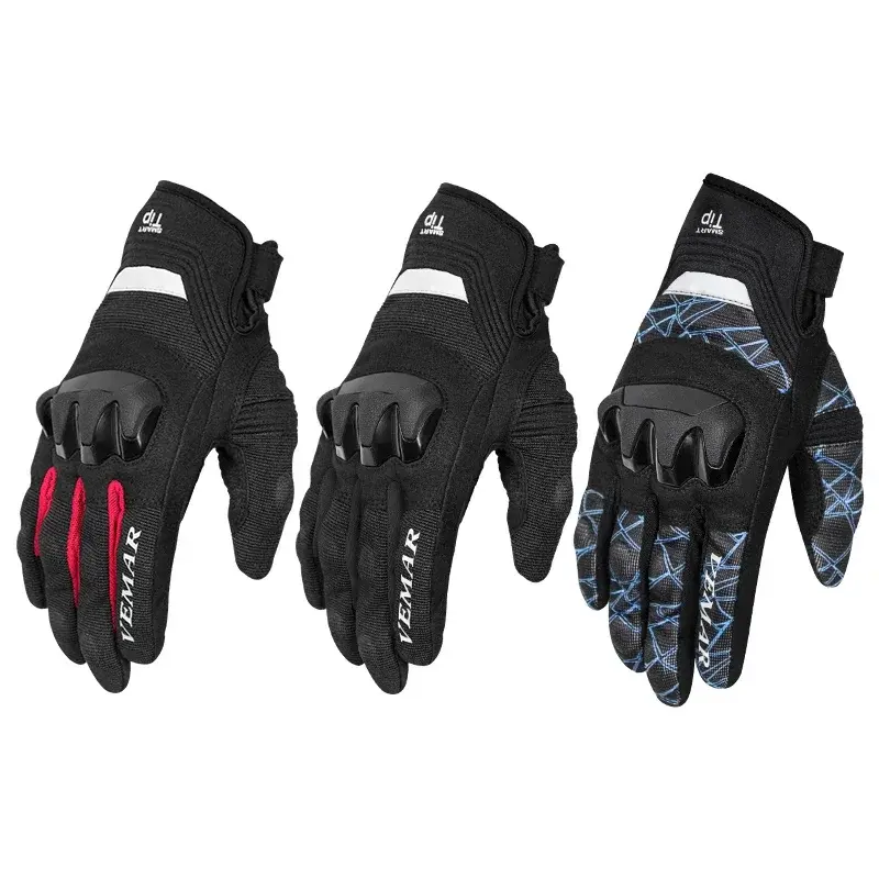 VEMAR Anti-Slip Motocross Gloves Carbon Fiber Protector Durable Off-Road Motorcycle Gloves for Cycling Racing & Mountain Biking