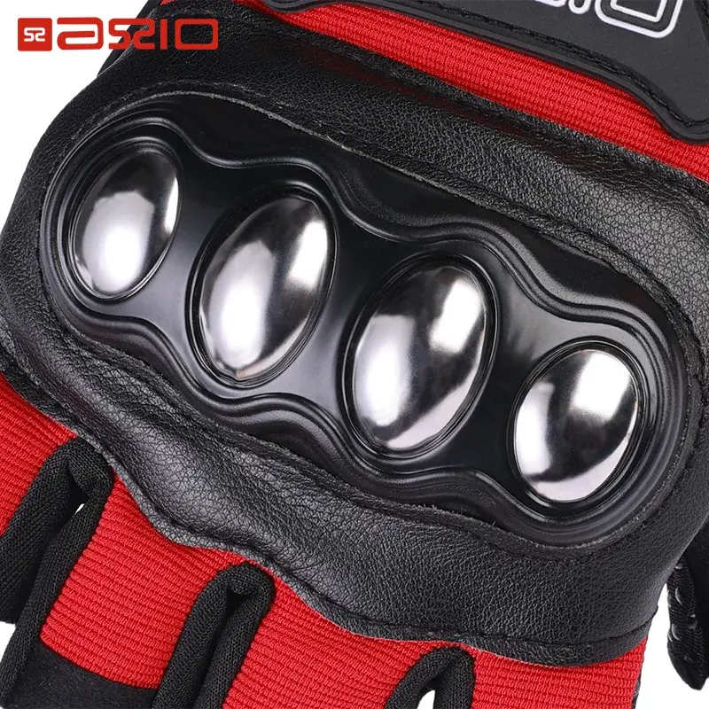 Summer Motorcycle Gloves Half Finger Breathable for Men & Women Stainless Steel Riding Gloves Motocross Anti-Slip Protective