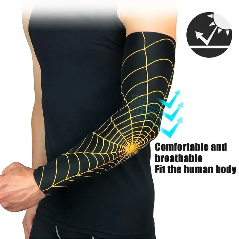Cooling Motorcycle Riding Arm Sleeves Cover Outdoor UV Sun Protection Armband Golf Athletic Sports Cycling Compression Sleeves