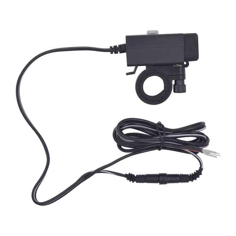 Dual USB Port 12V-24V Waterproof Offroad Motorbike Motorcycle Handlebar Charger Adapter Power Supply Socket For Phone GPS MP4