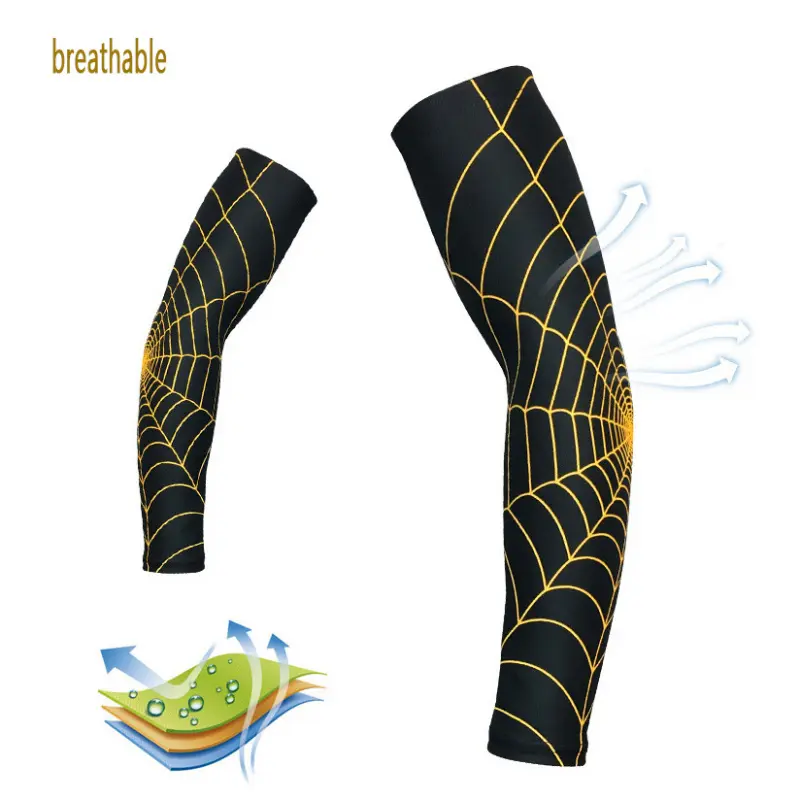 Cooling Motorcycle Riding Arm Sleeves Cover Outdoor UV Sun Protection Armband Golf Athletic Sports Cycling Compression Sleeves