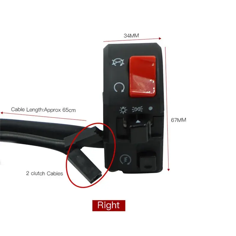 Motorcycle Accessories Handlebar Switch Horn Button Turn Signal Motor Electric Fog Light Start Handlebar Controller Switches gp