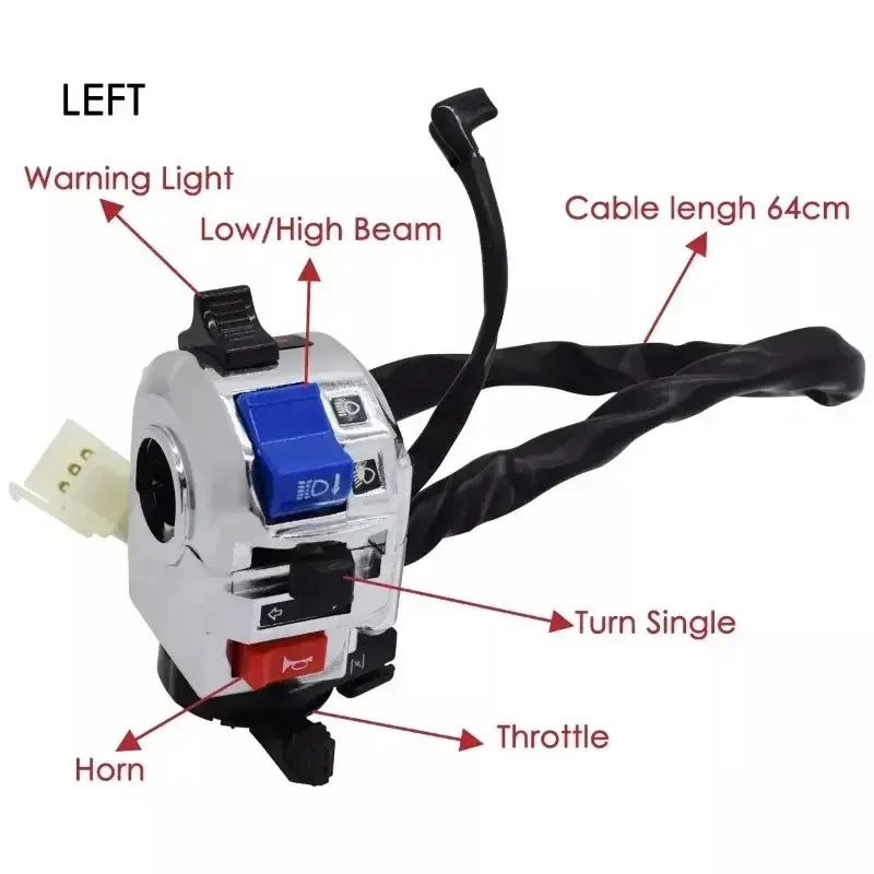 Motorcycle Riding Handle Block Switch Right and Left Handlebar Headlight Kill Assembly for Storm Prince 150 Modified Moto Parts