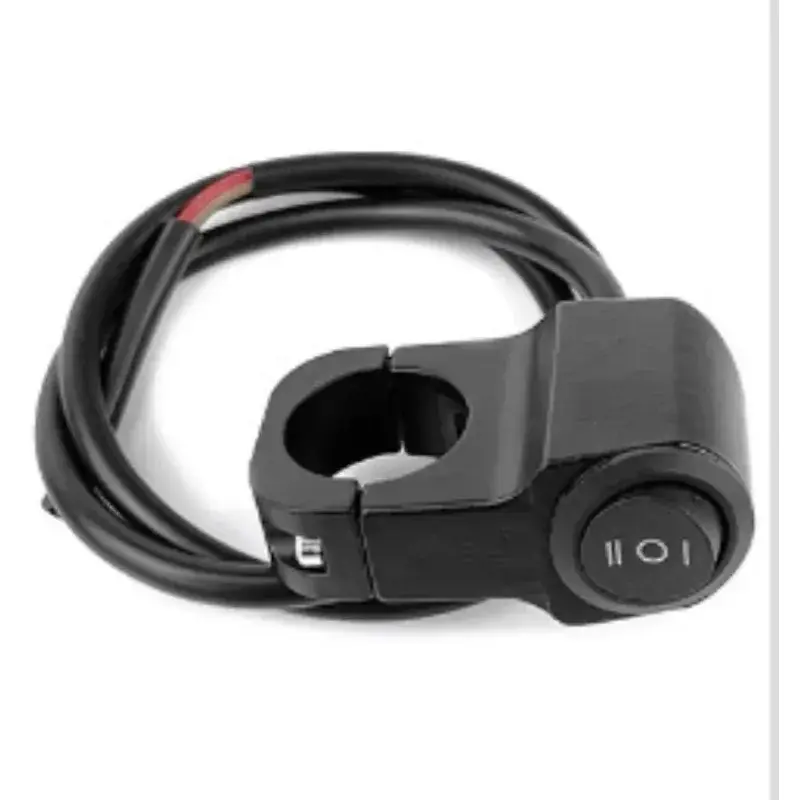 Motorcycle Modified Aluminum Alloy Switch Headlight Spotlight Steering Two-Way Dual-Control Switches Leading Three-Wire 1PC