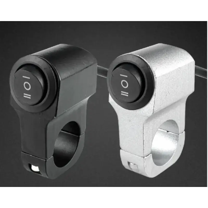 Motorcycle Modified Aluminum Alloy Switch Headlight Spotlight Steering Two-Way Dual-Control Switches Leading Three-Wire 1PC
