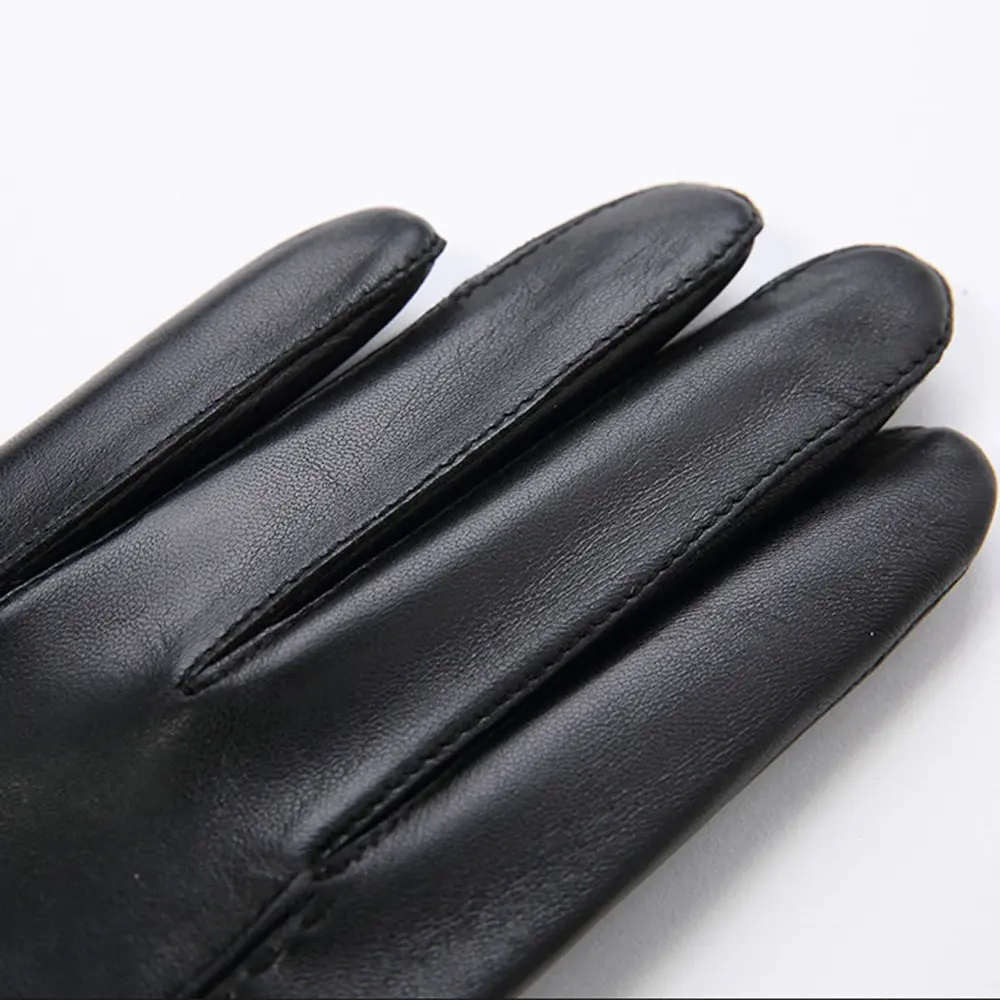 Chic Genuine Sheepskin Leather Gloves for Women Ideal Touchscreen Use, Driving,Cycling,Motorcycle Riding, and Dressy Occasions