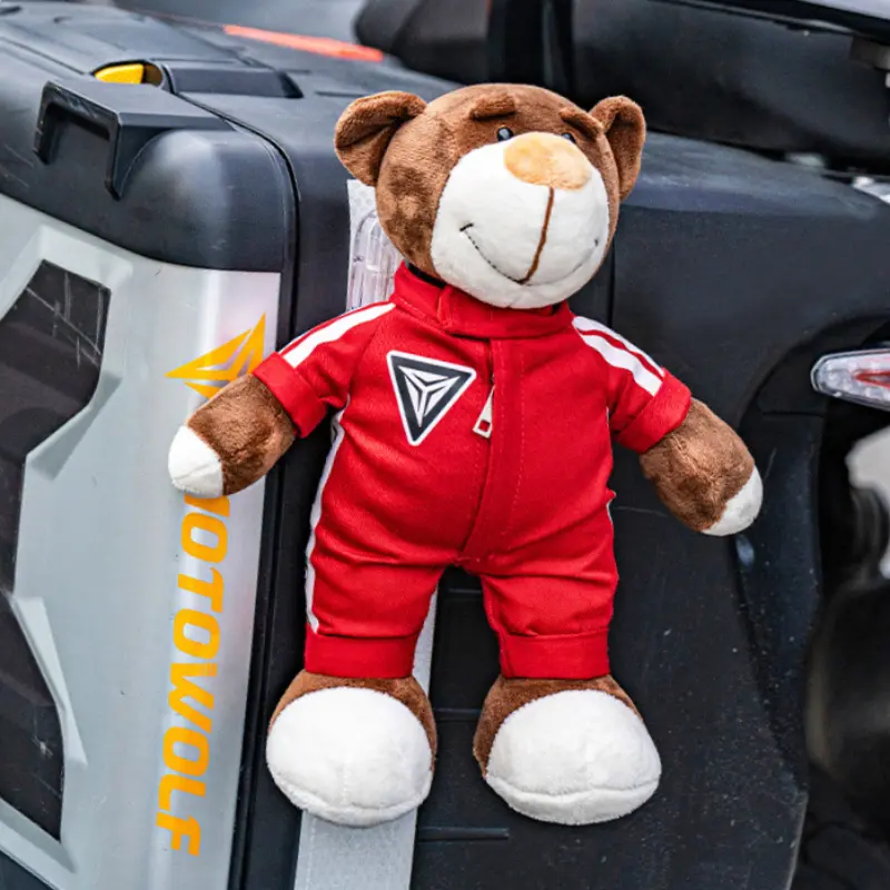 30cm Helmet Cute Bear Plush Toys Scooter Motorcycle Accessories Electric Vehicle Decor Gifts for Friends - 2025 Trending