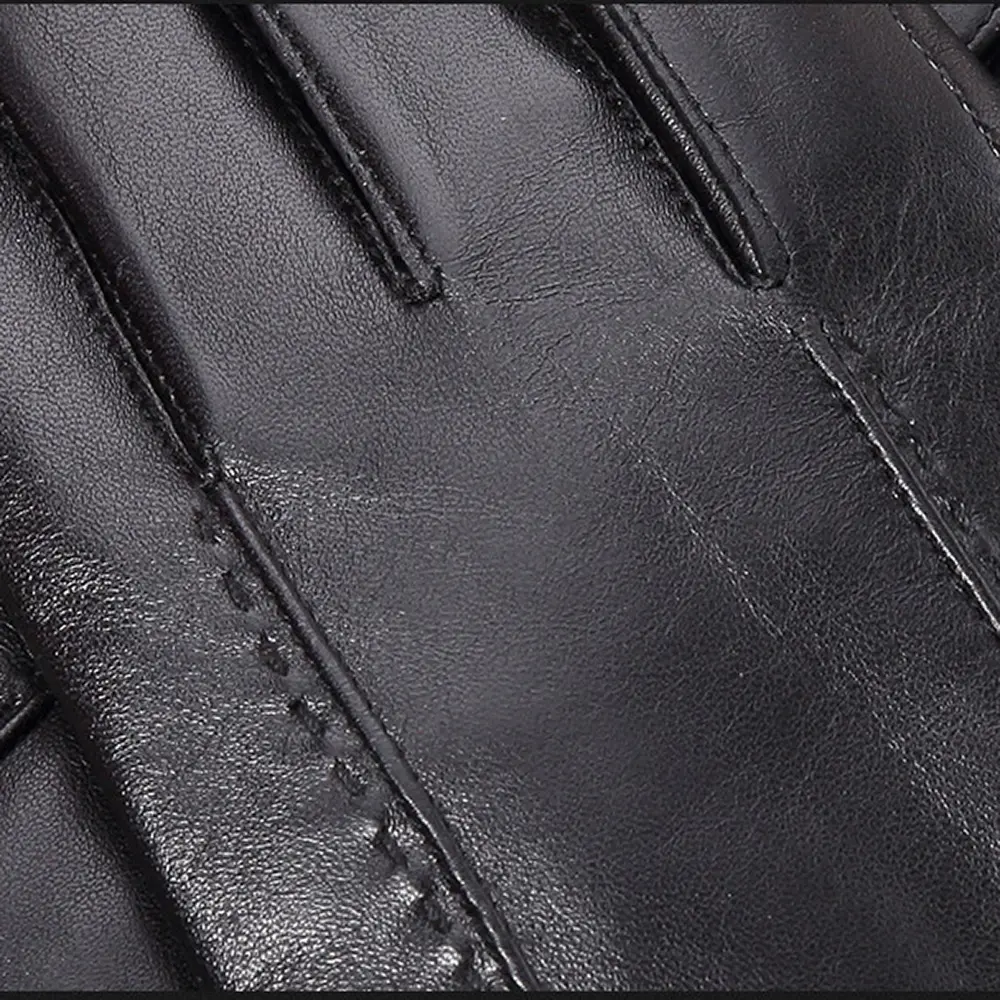 Chic Genuine Sheepskin Leather Gloves for Women Ideal Touchscreen Use, Driving,Cycling,Motorcycle Riding, and Dressy Occasions