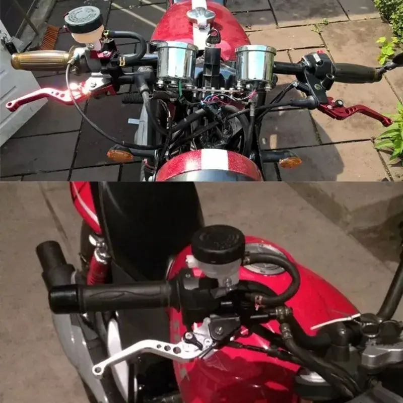 22mm 7/8 "universal CNC handlebar adjustable motorcycle clutch brake master cylinder reservoir levers kit for Yamaha Kawasaki