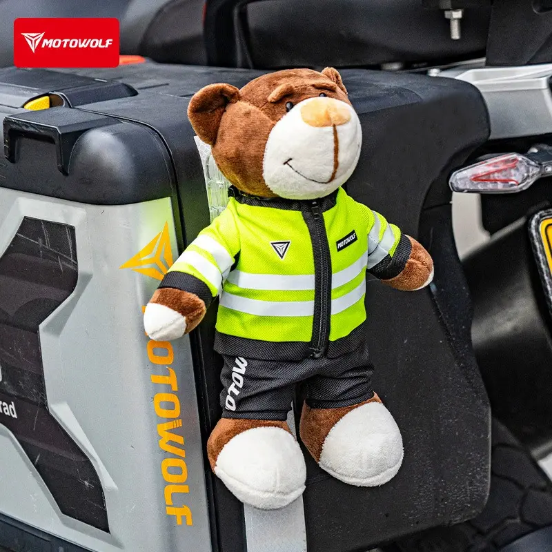 30cm Helmet Cute Bear Plush Toys Scooter Motorcycle Accessories Electric Vehicle Decor Gifts for Friends - 2025 Trending