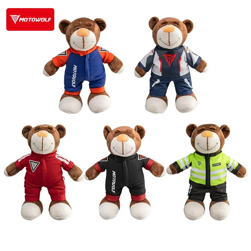 30cm Helmet Cute Bear Plush Toys Scooter Motorcycle Accessories Electric Vehicle Decor Gifts for Friends - 2025 Trending