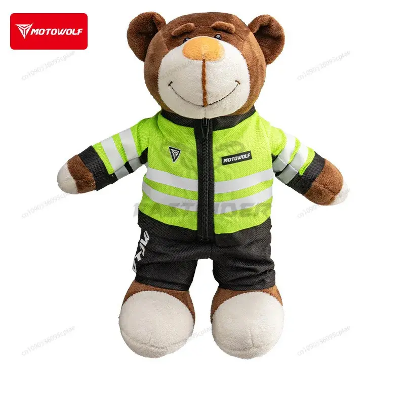 30cm Helmet Cute Bear Plush Toys Scooter Motorcycle Accessories Electric Vehicle Decor Gifts for Friends - 2025 Trending