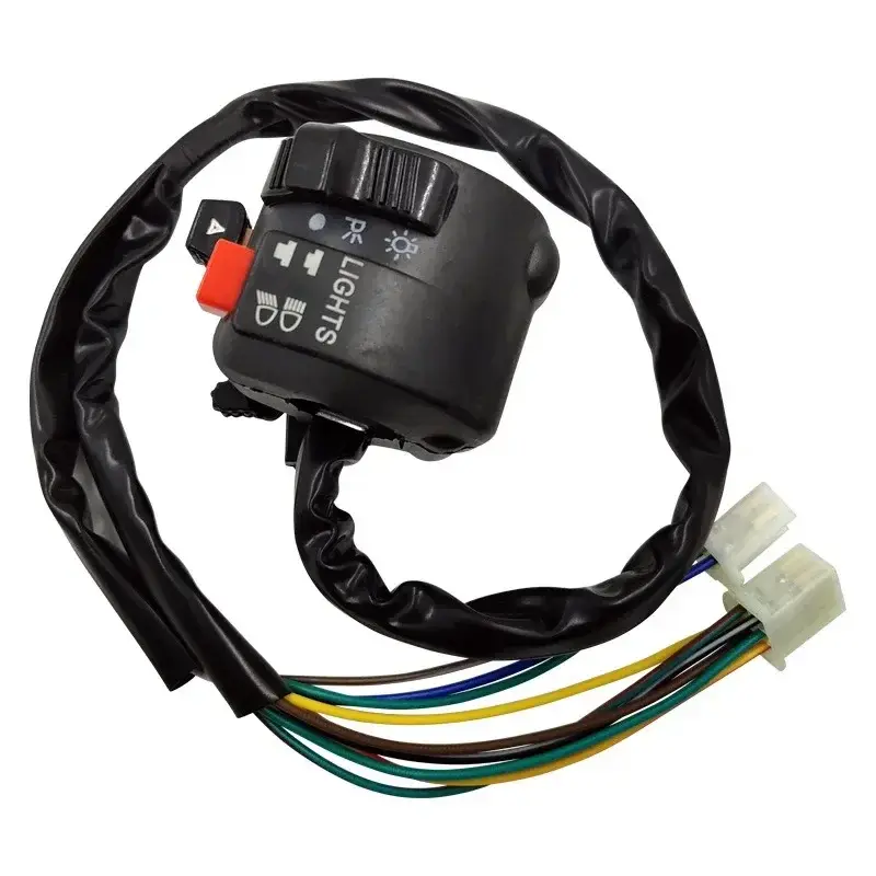 Motorcycle Accessories Electric Start Switch Horn Turn Signals Indicator Switch Far Near Light Button for ATV200 250，22MM,1pcs