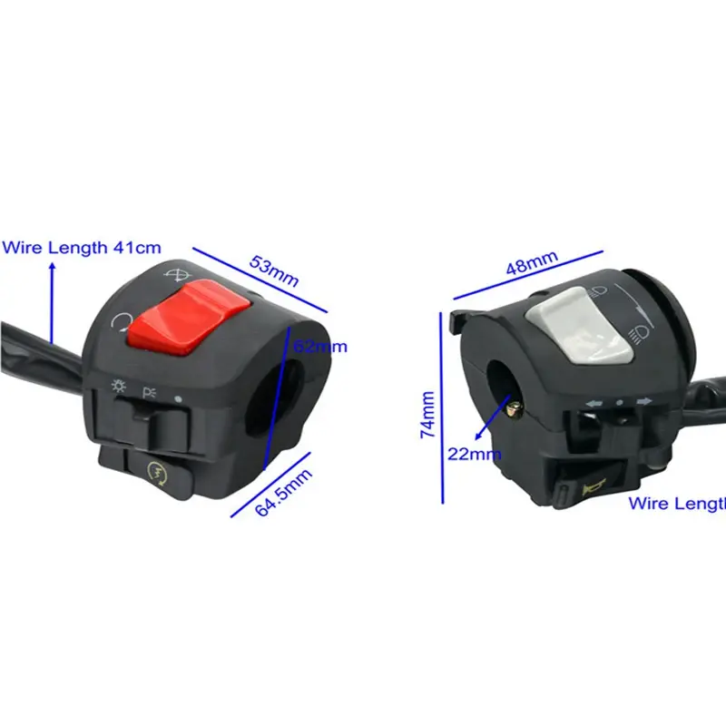 Motorcycle Handlebar Holder Switch Left Right Switches Horn Turn Signal Headlight Electric Starter Handlebar Controller Items