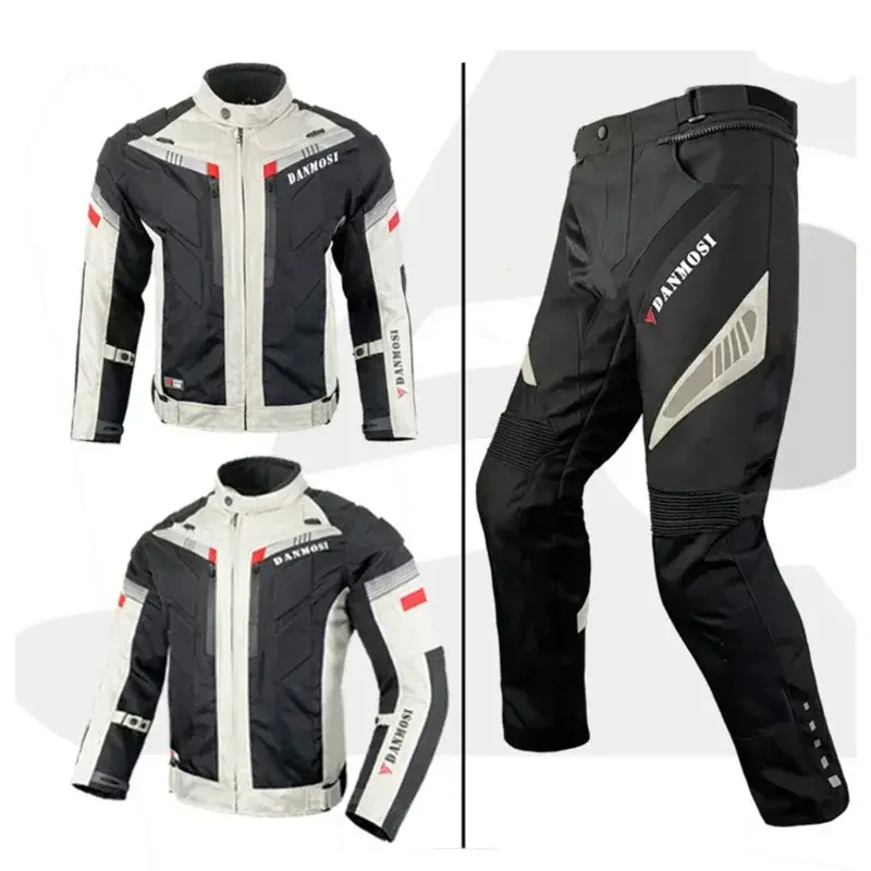 Men Motorcycle Cycling Jackets Riding Suit Waterproof Winter Warm Split Type Back Protection Elastic Outdoor Storage Equipment