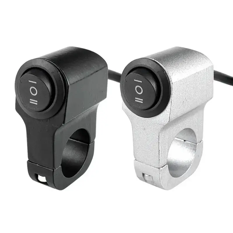 Universal Motorcycle Waterproof Aluminum Alloy Dual-Control Switch LED Headlight Spotlight Steering Handlebar Two-Way Three-Wire