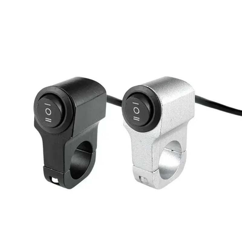 Universal Motorcycle Waterproof Aluminum Alloy Dual-Control Switch LED Headlight Spotlight Steering Handlebar Two-Way Three-Wire