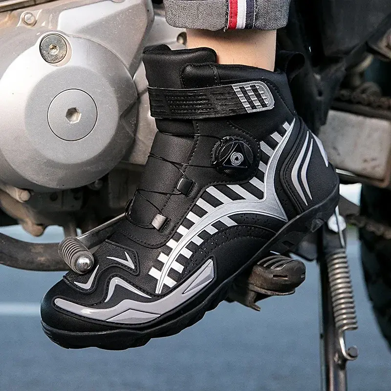 Motorcycle Boots Men's women's Motor Riding Boot Motorbike Chopper Cruiser Touring Motocross Shoe Breathable Motorcycles Shoes