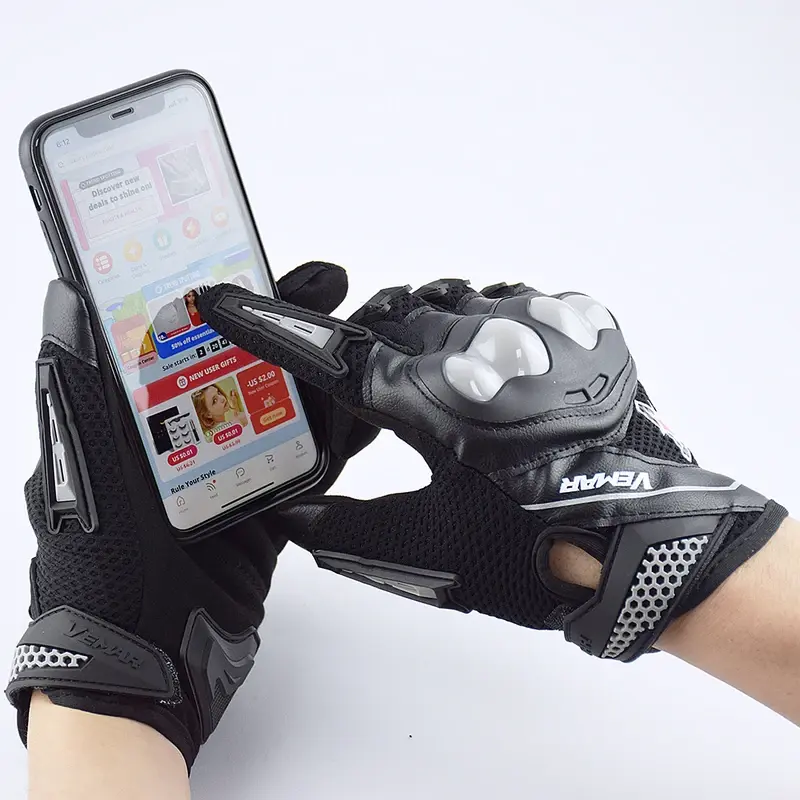 New Summer Motorcycle Gloves for Men & Women Windproof Breathable Motocross Racing Gloves with Anti-Skid Anti-Fall Protection