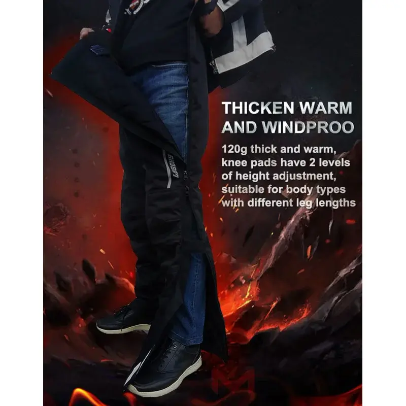 LYSCHY Motorcycle Trousers Quick Take Off Motorbike Racing Pants Windproof Warm Motocross Protective Gear Pants For Men Winter