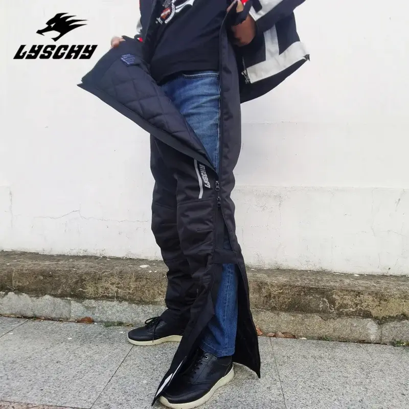 LYSCHY Motorcycle Trousers Quick Take Off Motorbike Racing Pants Windproof Warm Motocross Protective Gear Pants For Men Winter