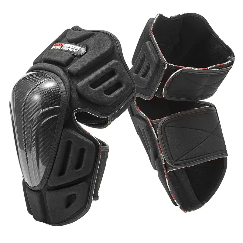 Lightweight Carbon Fiber Motorcycle Racing Knee & Elbow Guards with Anti-Impact Leg Protection  Accessories for Men and Women