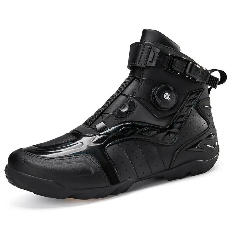 Men's Endure Touring Motorcyclist Biker Chopper Boots for Non-slip Anti-fall Offroad Riding Cycling Moto Racing Shoes