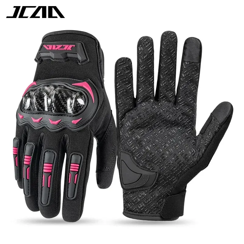 Motorcycle Sports Motocross Racing Gloves Summer Breathable Full Finger with Anti-Slip Anti-fall Palm Touchscreen Moto Guantes